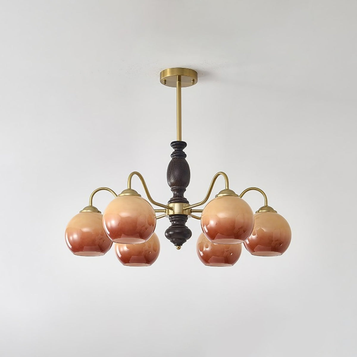 Lustre Boléro en verre et bois – vue 19