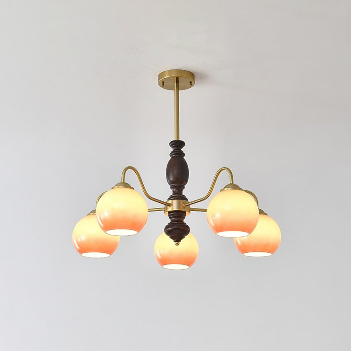 Lustre Boléro en verre et bois – vue 18