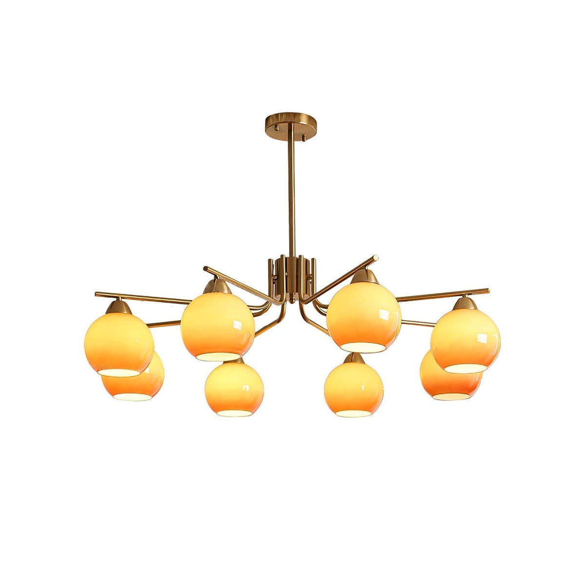 Lustre Sablier en laiton et verre – vue 7