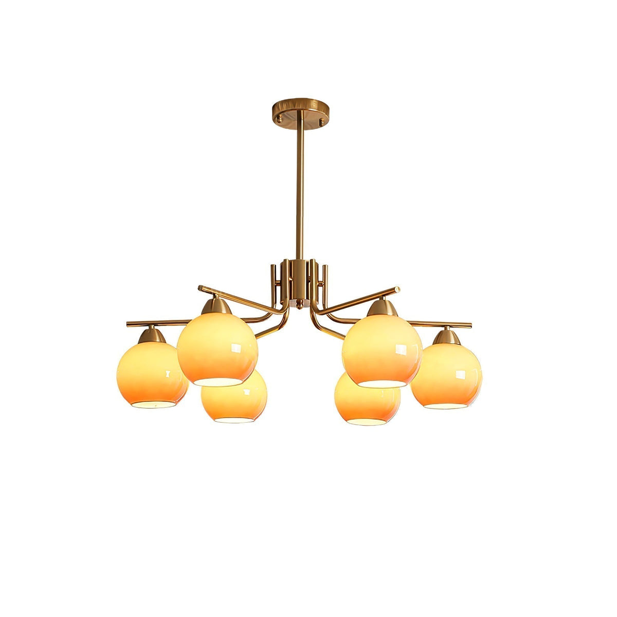 Lustre Sablier en laiton et verre – vue 22