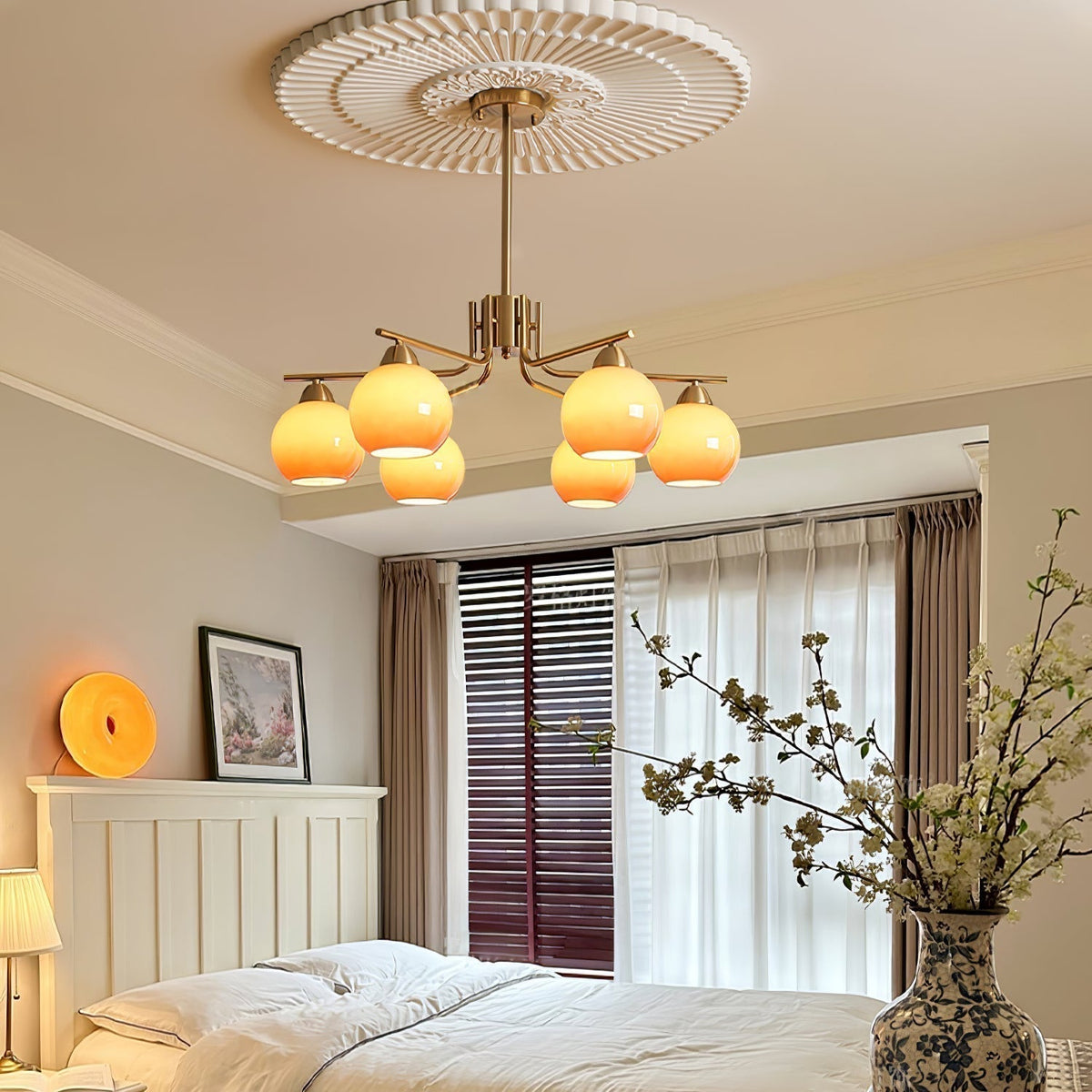 Lustre Sablier en laiton et verre – vue 12