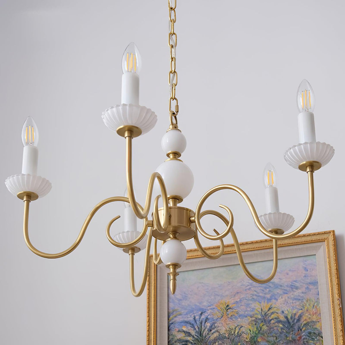 Lustre Voilier en verre et laiton – vue 31