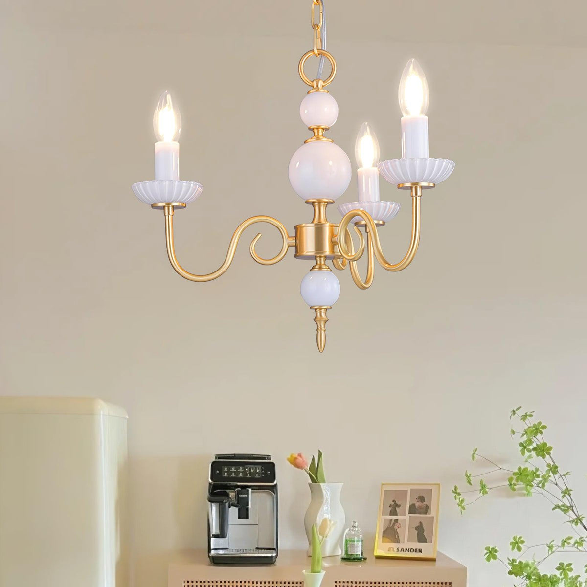 Lustre Voilier en verre et laiton – vue 32
