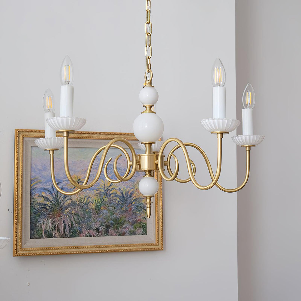 Lustre Voilier en verre et laiton – vue 33