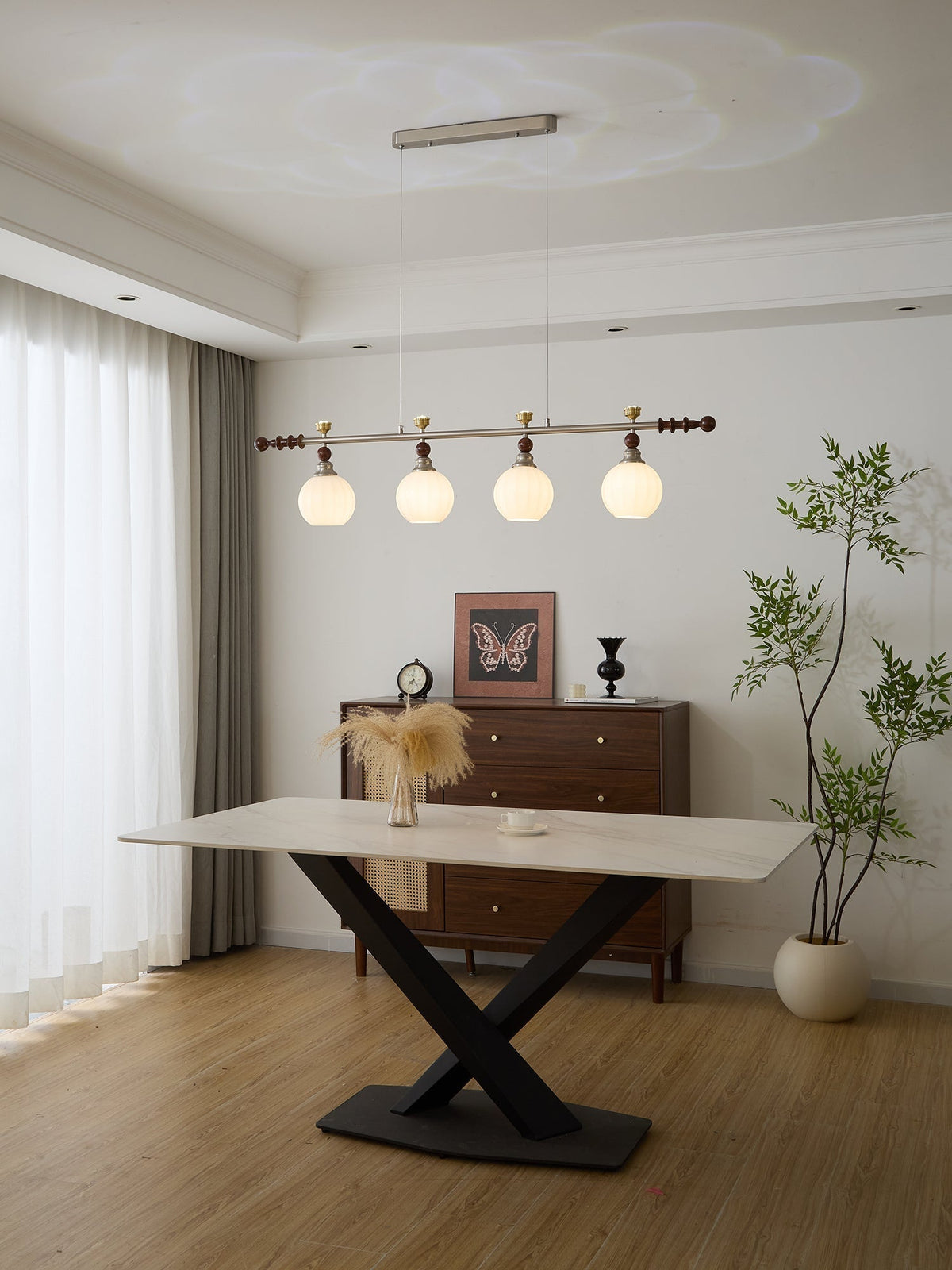 Suspension Estuaire en bois et verre – vue 22