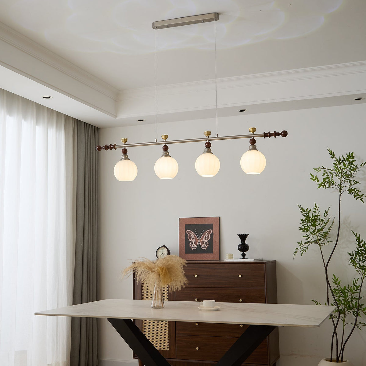 Suspension Estuaire en bois et verre – vue 25