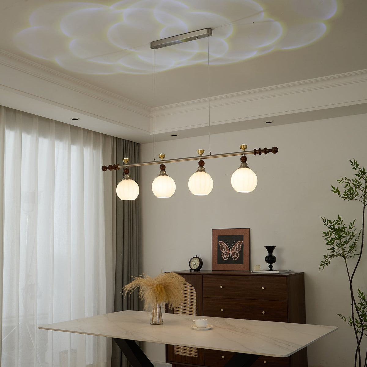 Suspension Estuaire en bois et verre – vue 26