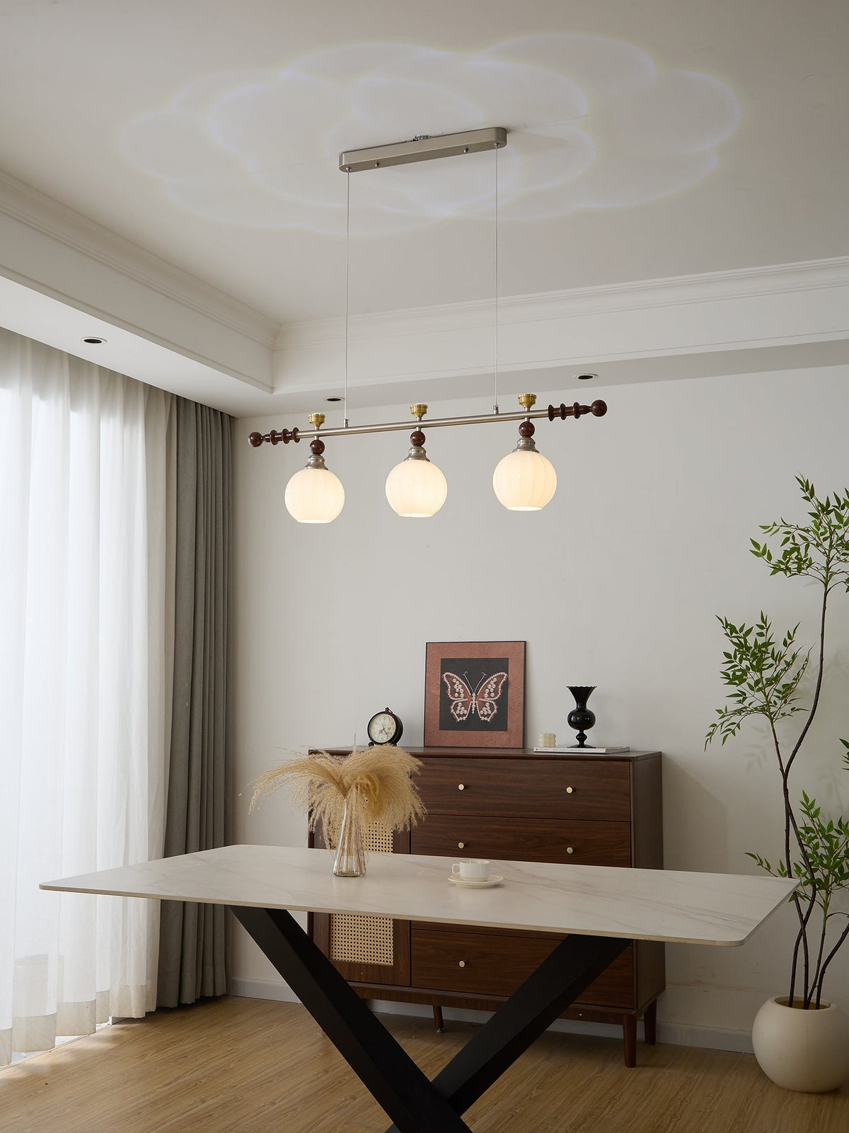 Suspension Estuaire en bois et verre – vue 23