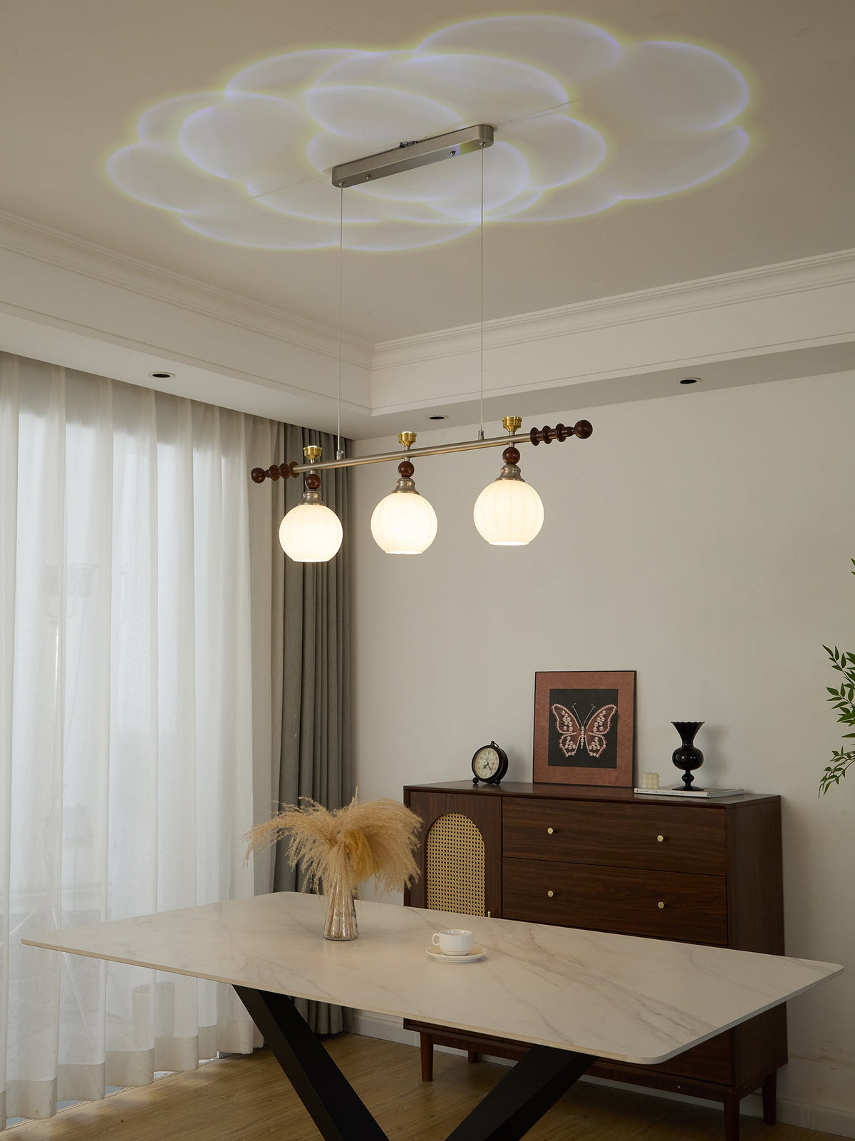 Suspension Estuaire en bois et verre – vue 34