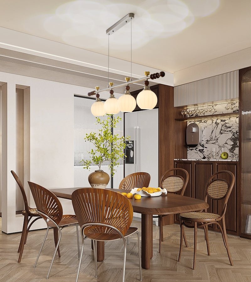 Suspension Estuaire en bois et verre – vue 10