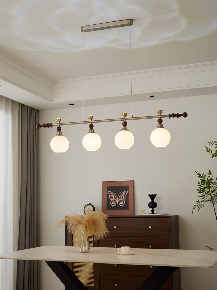 Suspension Estuaire en bois et verre – vue 3