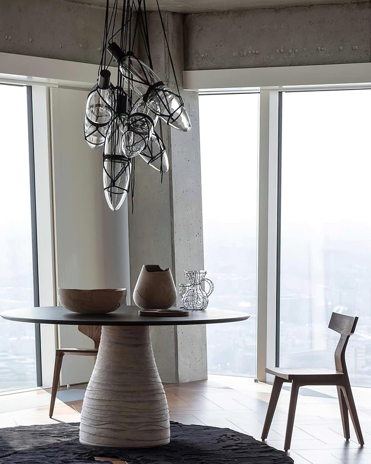 Suspension Cabourg en verre et métal – vue 31