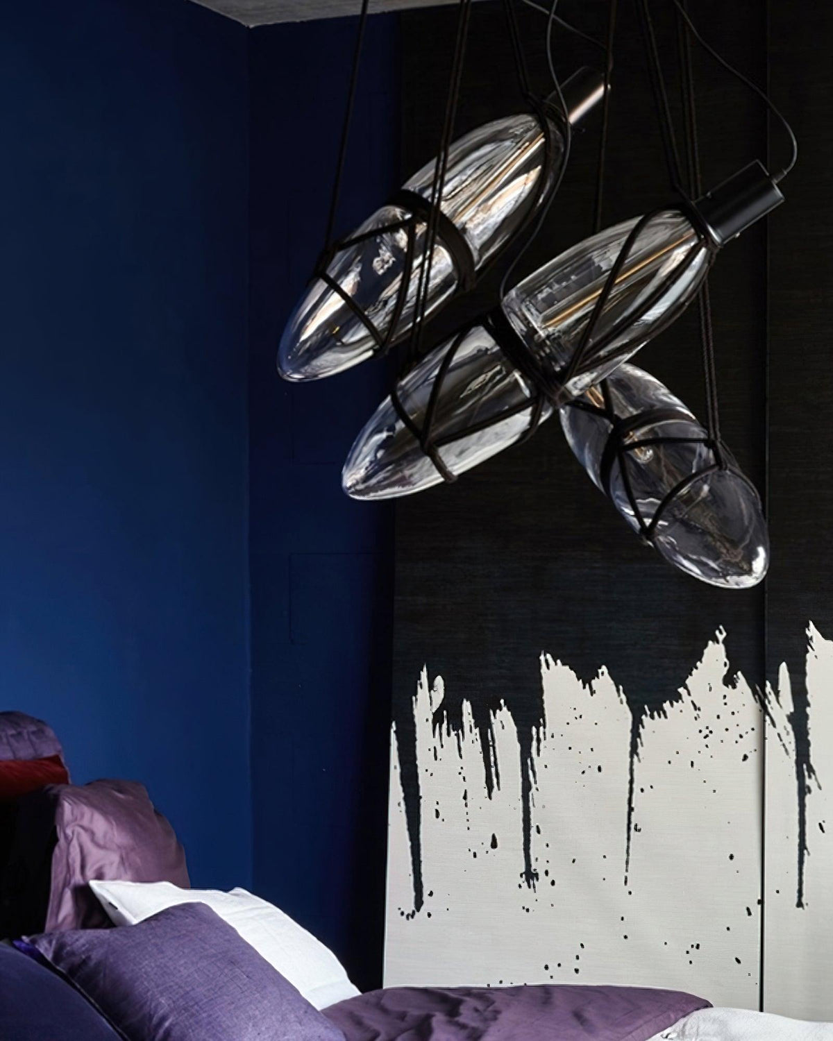 Suspension Cabourg en verre et métal – vue 24