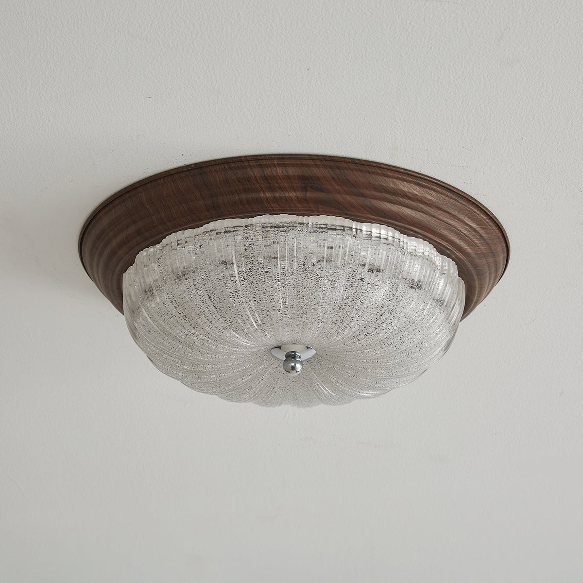 Plafonnier Nacre en verre et noyer – vue 21