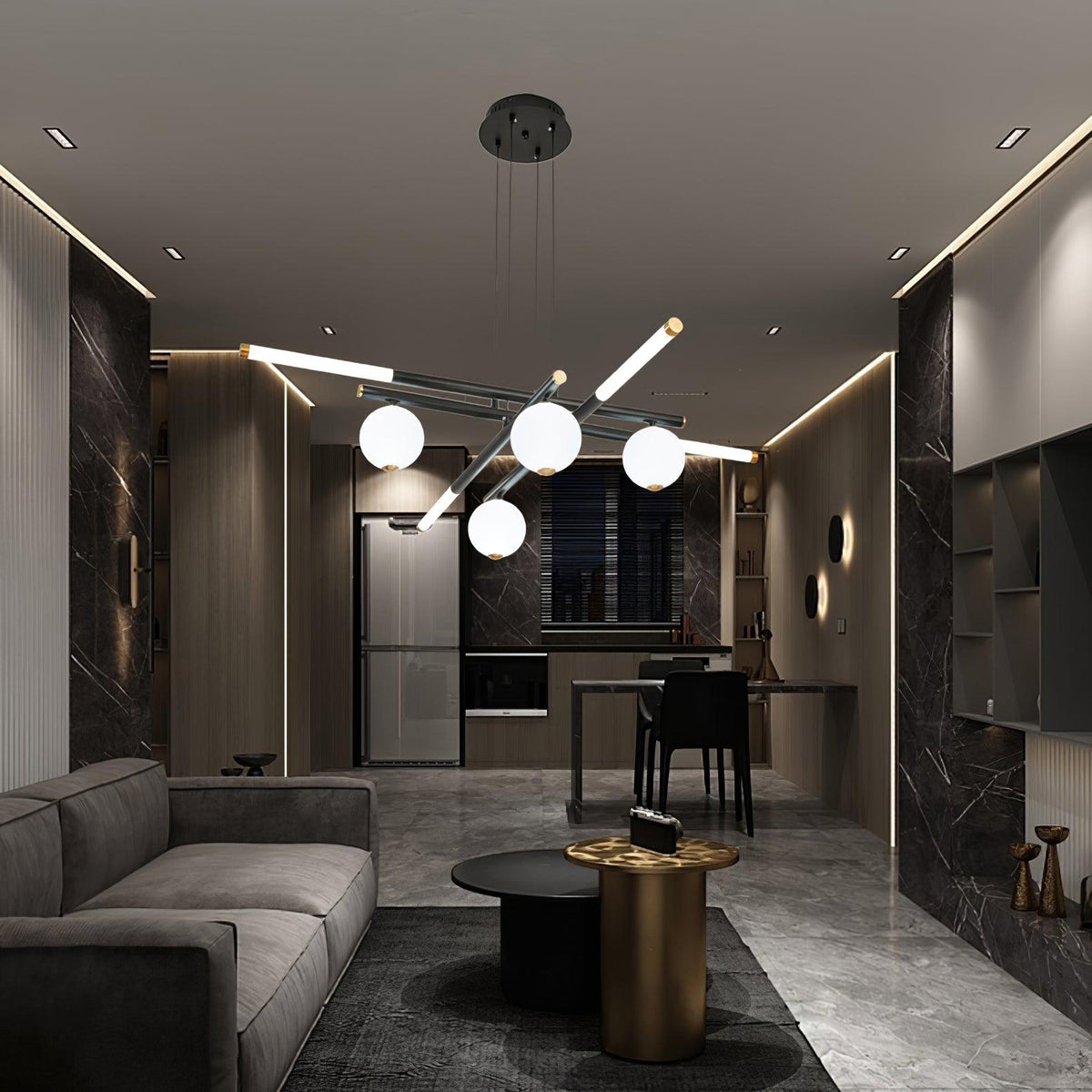 Lustre Mathilde en aluminium – vue 11