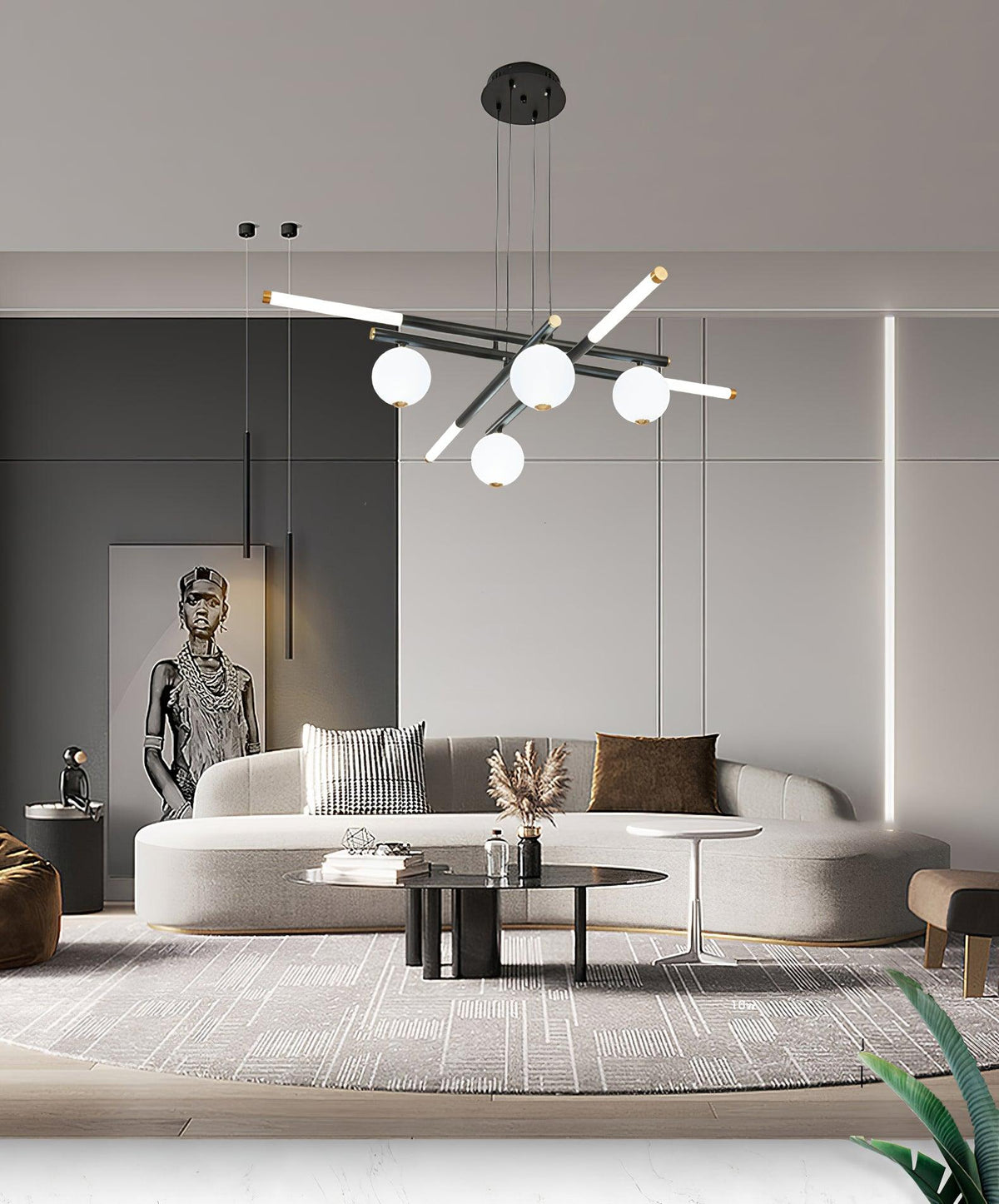 Lustre Mathilde en aluminium – vue 13