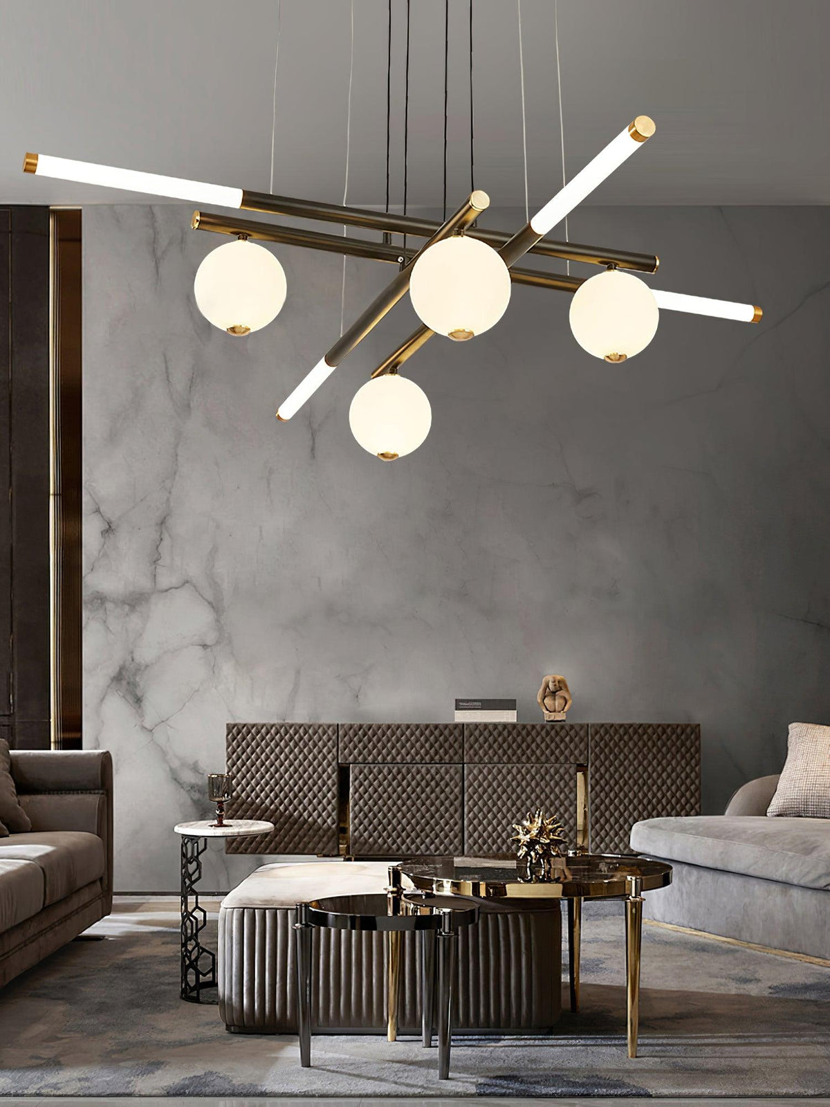 Lustre Mathilde en aluminium – vue 14
