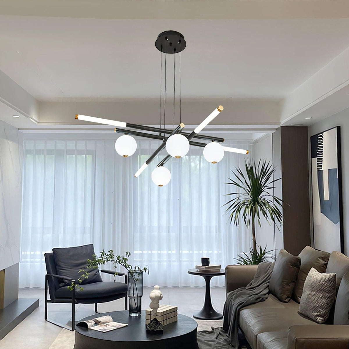 Lustre Mathilde en aluminium – vue 4