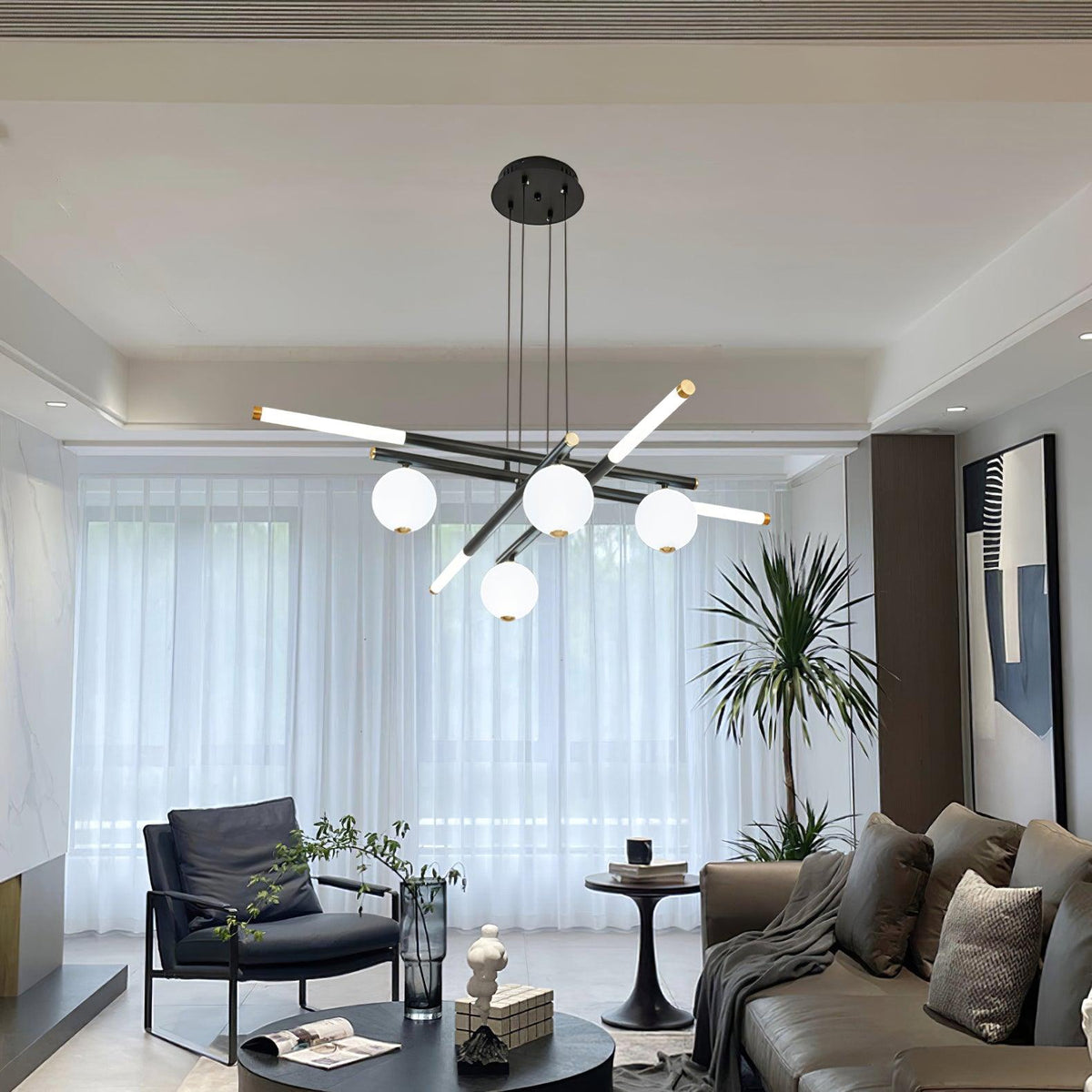 Lustre Mathilde en aluminium – vue 10