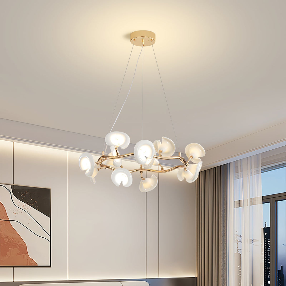 Lustre Escale en céramique et fer – vue 18