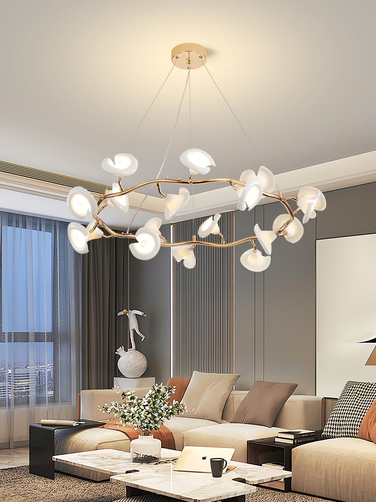 Lustre Escale en céramique et fer – vue 25