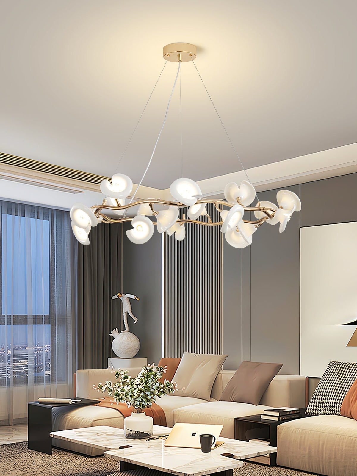 Lustre Escale en céramique et fer – vue 26