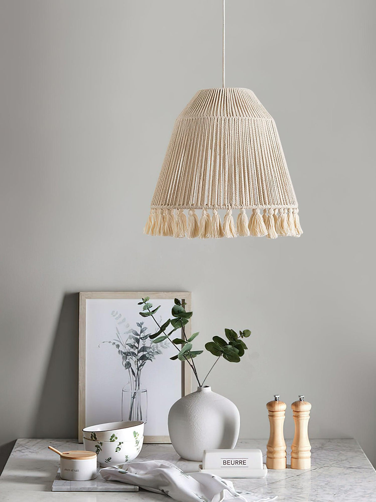 Suspension Magnolia en jute – vue 19