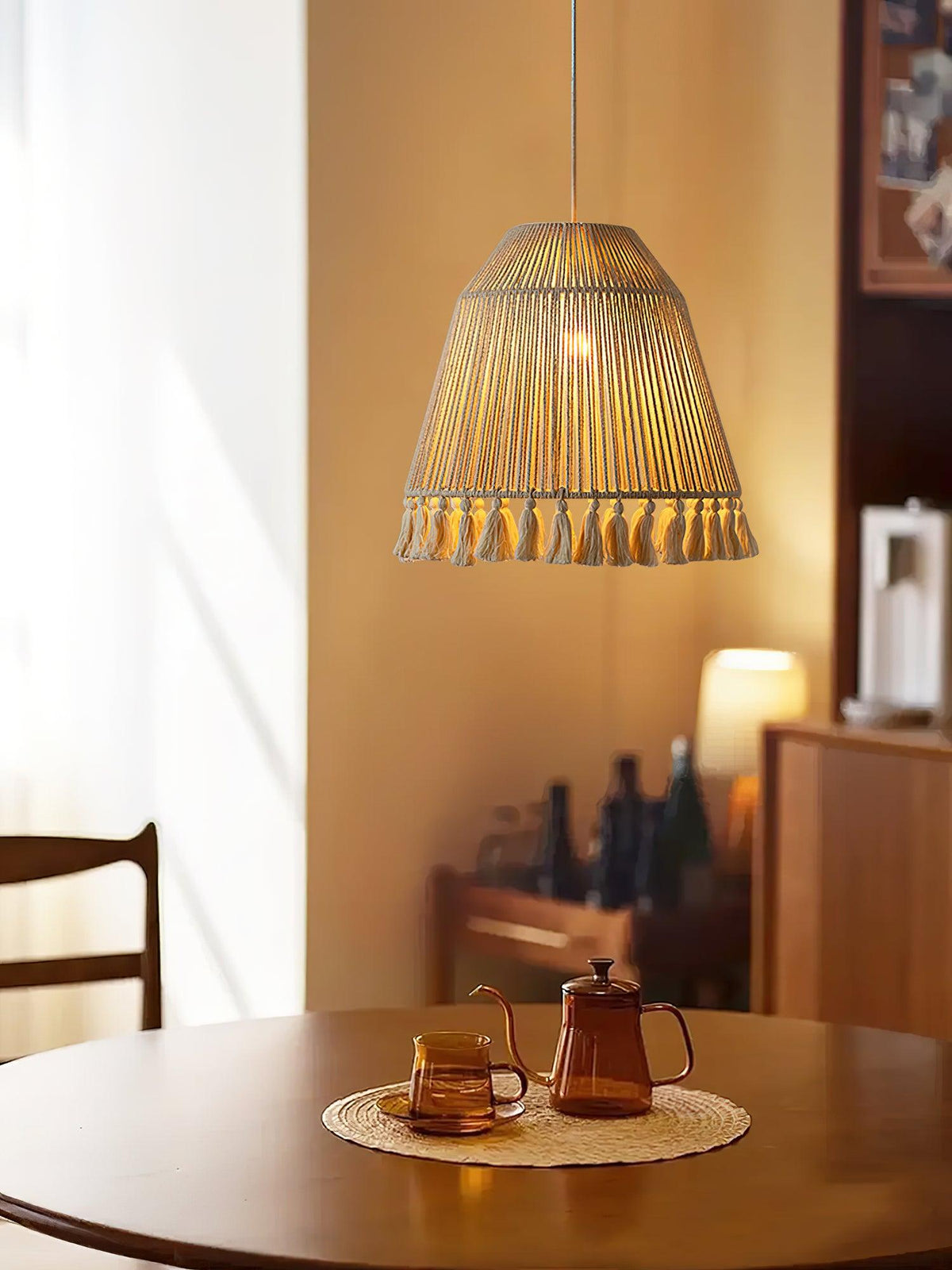 Suspension Magnolia en jute – vue 9