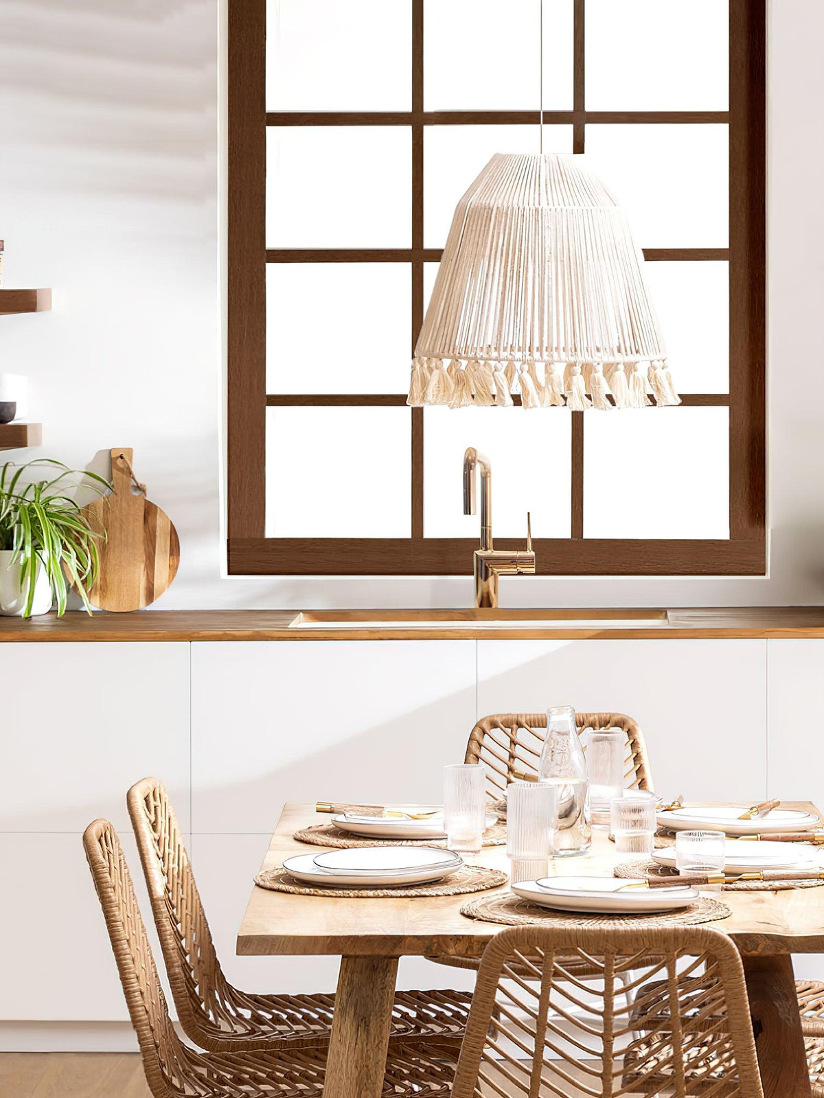 Suspension Magnolia en jute – vue 14