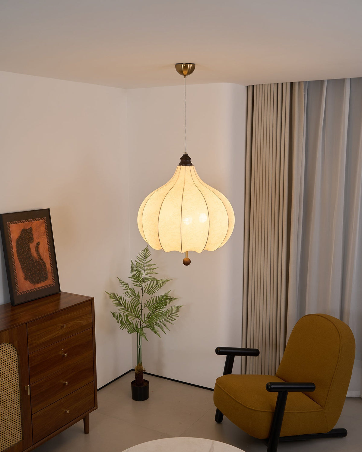 Suspension Azurine en bois et tissu – vue 14