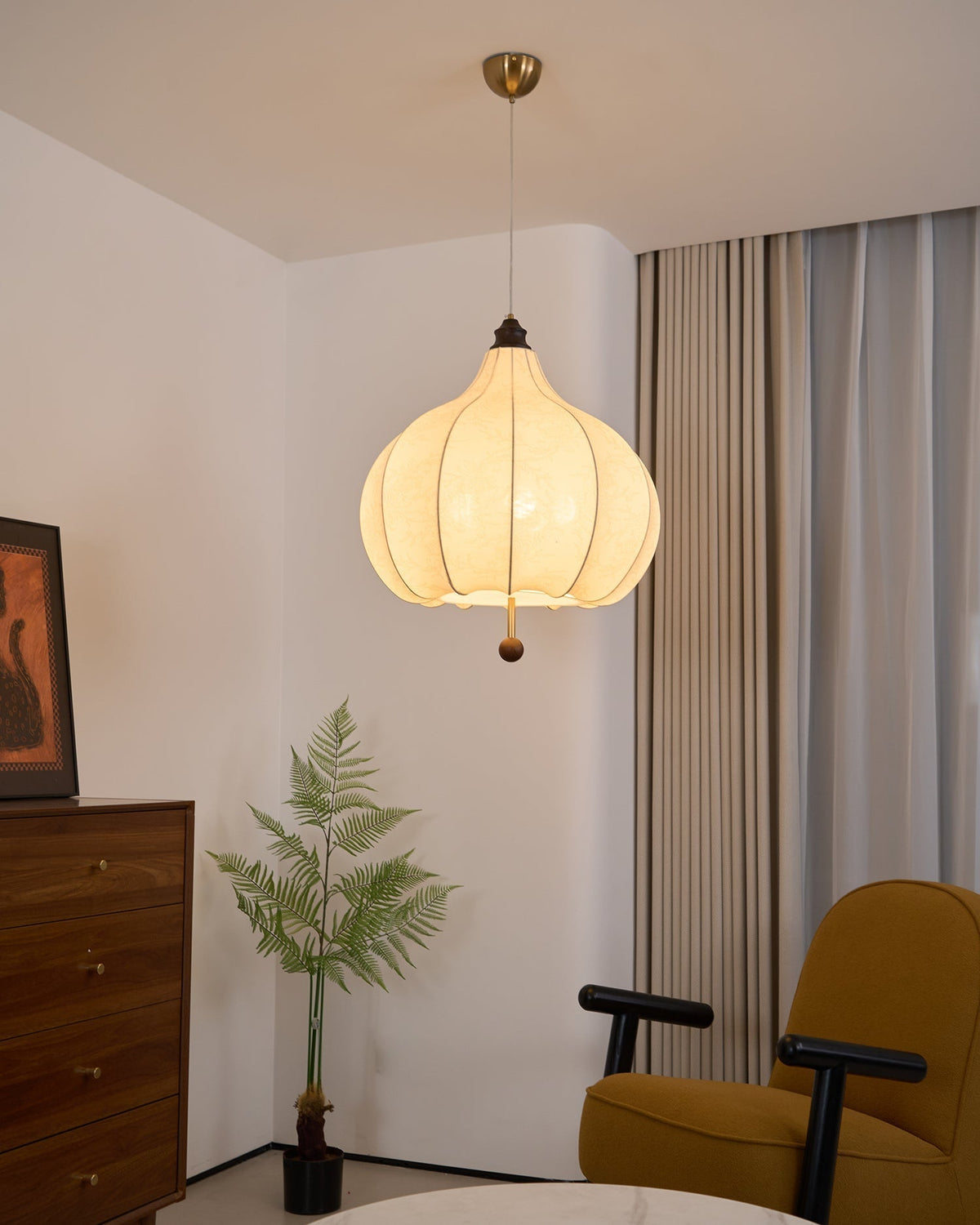 Suspension Azurine en bois et tissu – vue 17