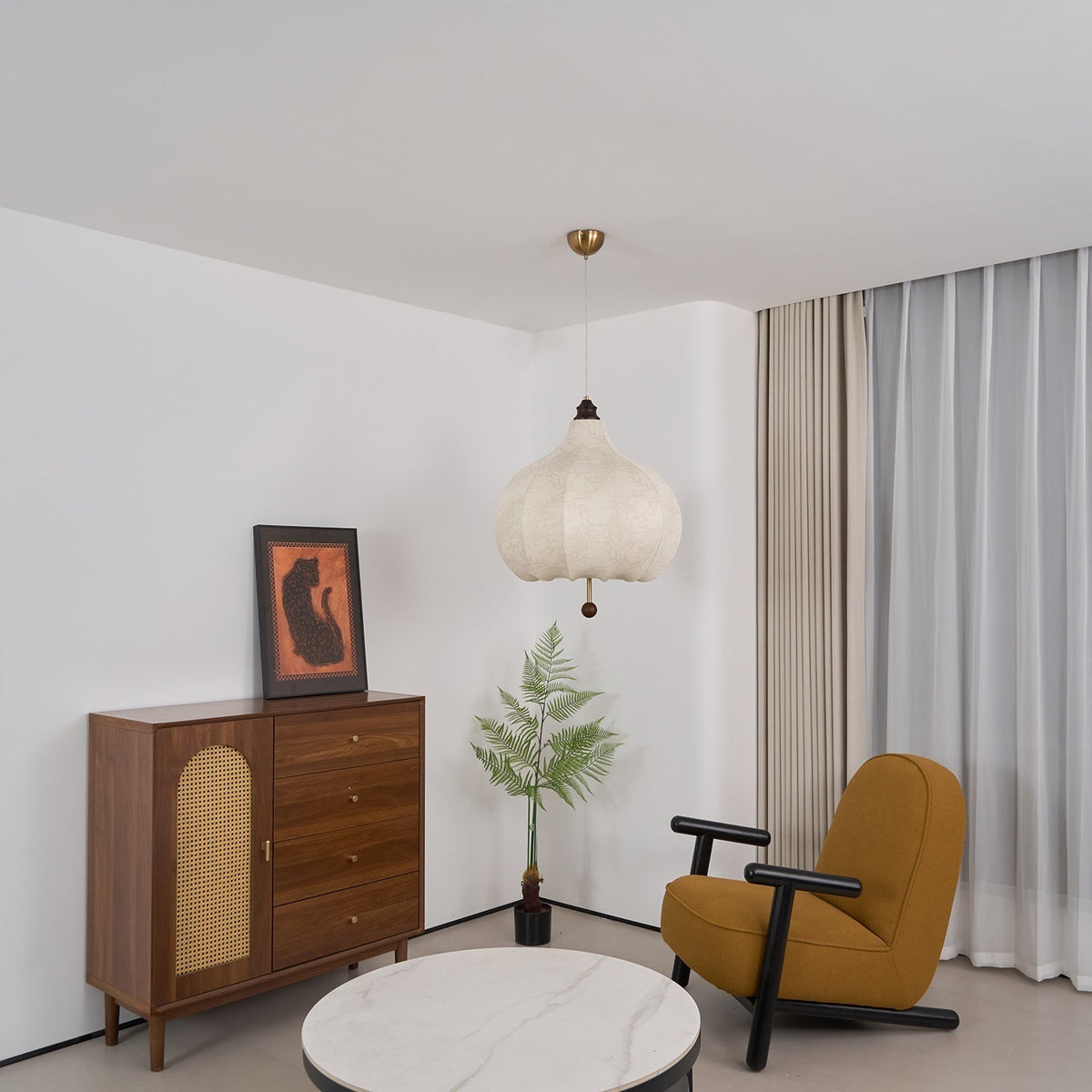 Suspension Azurine en bois et tissu – vue 19
