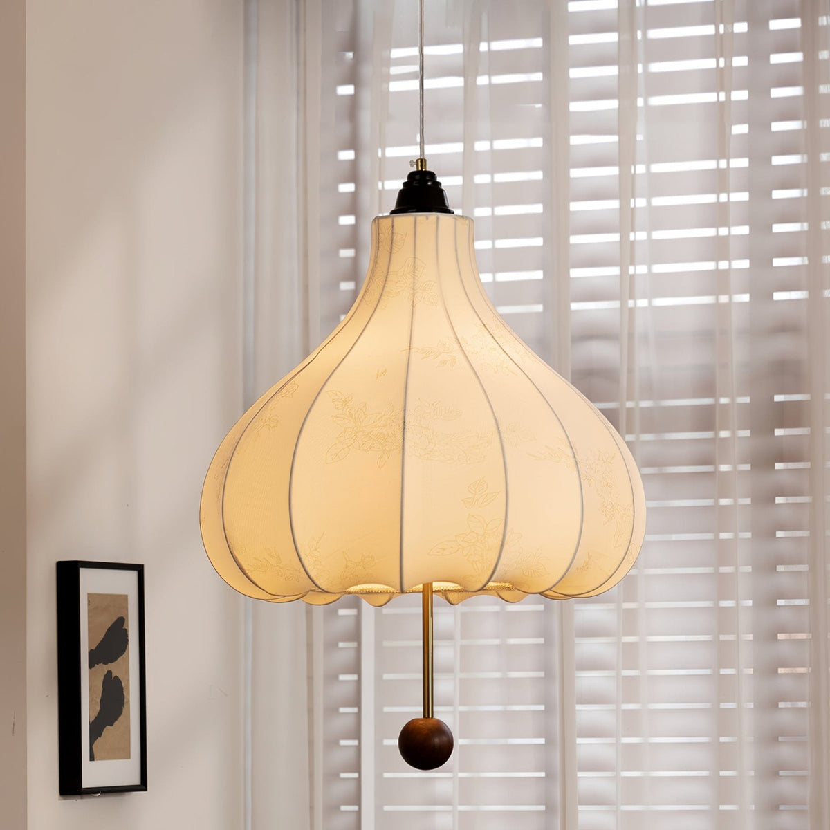 Suspension Azurine en bois et tissu – vue 25