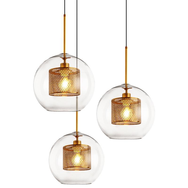 Suspension Nénuphar en verre et métal – vue 13