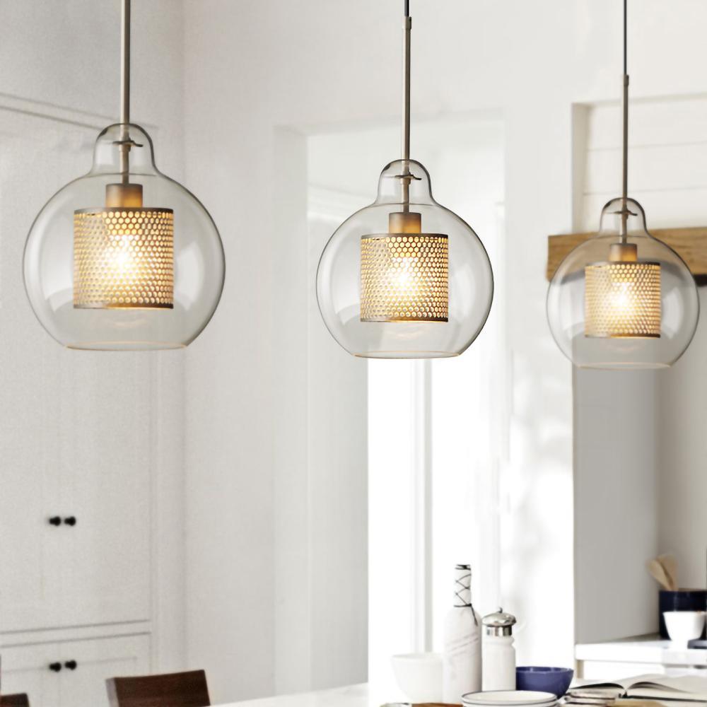 Suspension Nénuphar en verre et métal – vue 68
