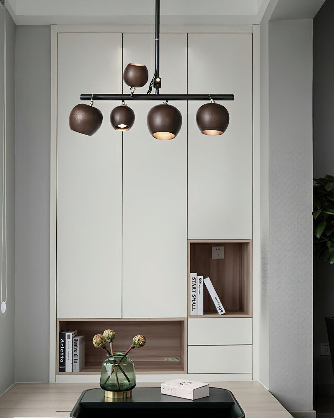 Lustre Avril en bois et fer – vue 22