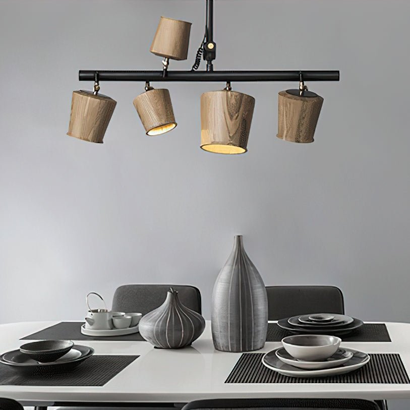 Lustre Avril en bois et fer – vue 16