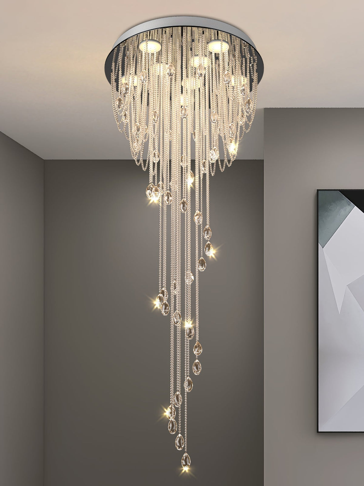 Lustre Rubis en cristal et métal – vue 20