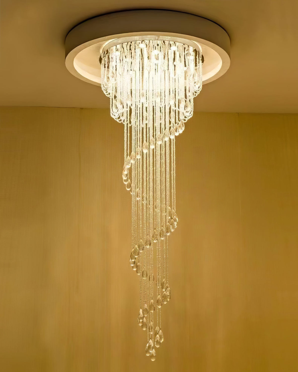 Lustre Rubis en cristal et métal – vue 2