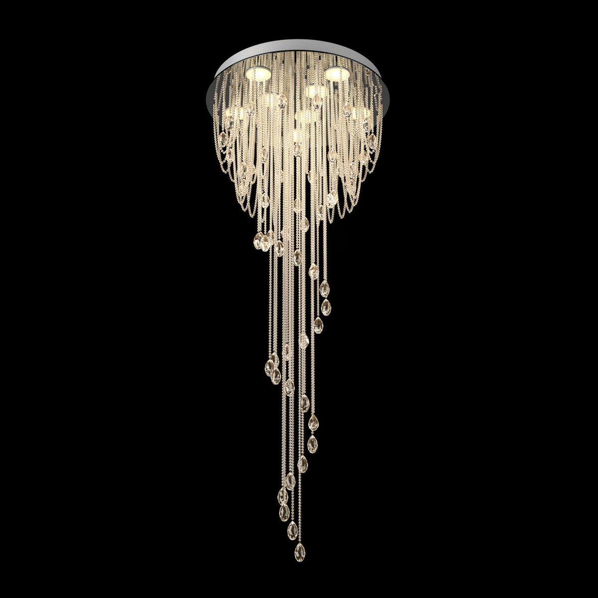 Lustre Rubis en cristal et métal – vue 8
