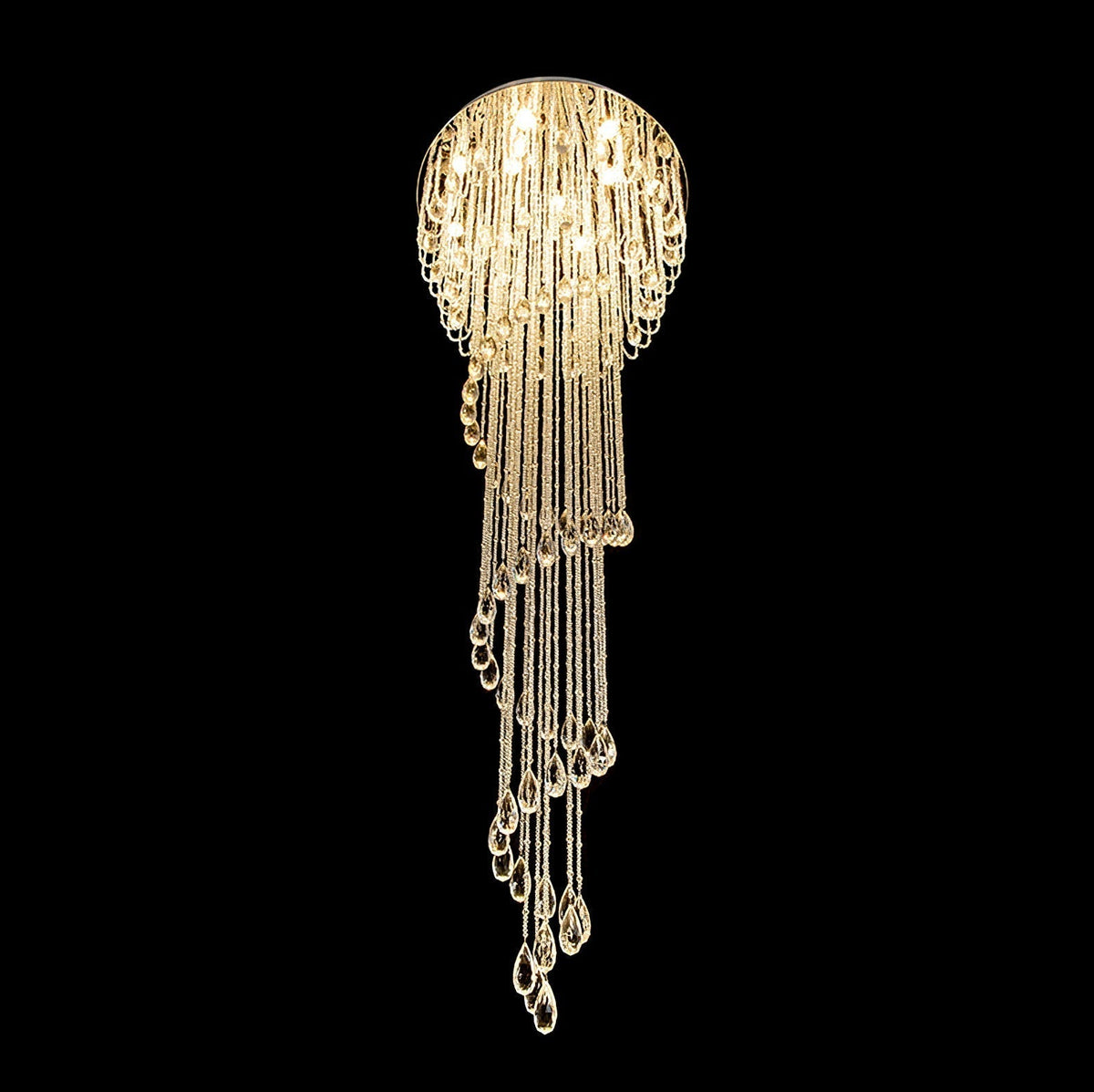 Lustre Rubis en cristal et métal – vue 6