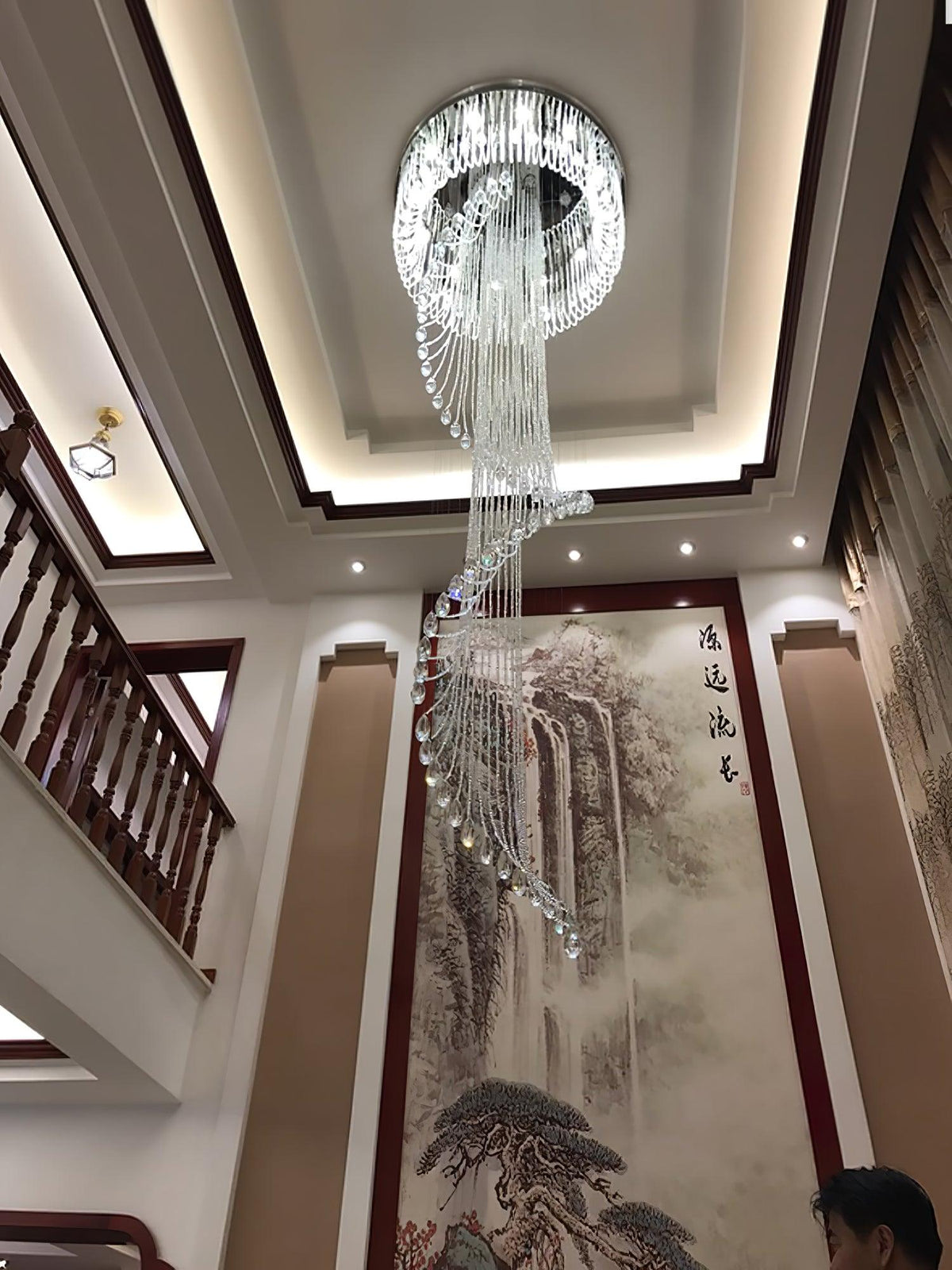 Lustre Rubis en cristal et métal – vue 10