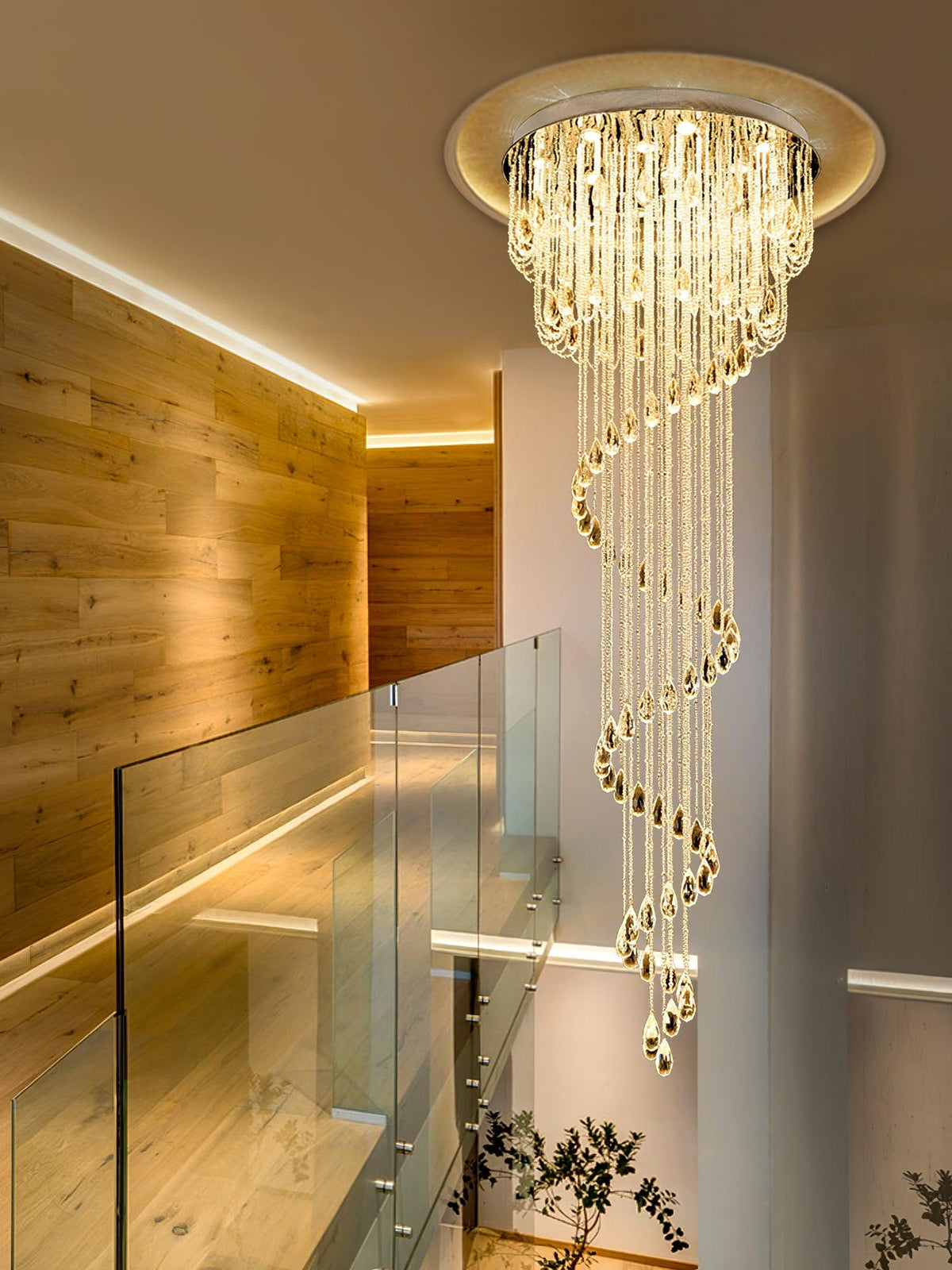 Lustre Rubis en cristal et métal – vue 14