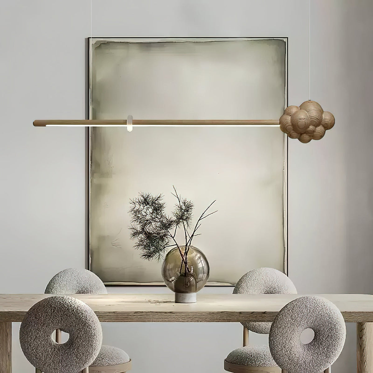 Lustre Léonie en bois et métal – vue 19