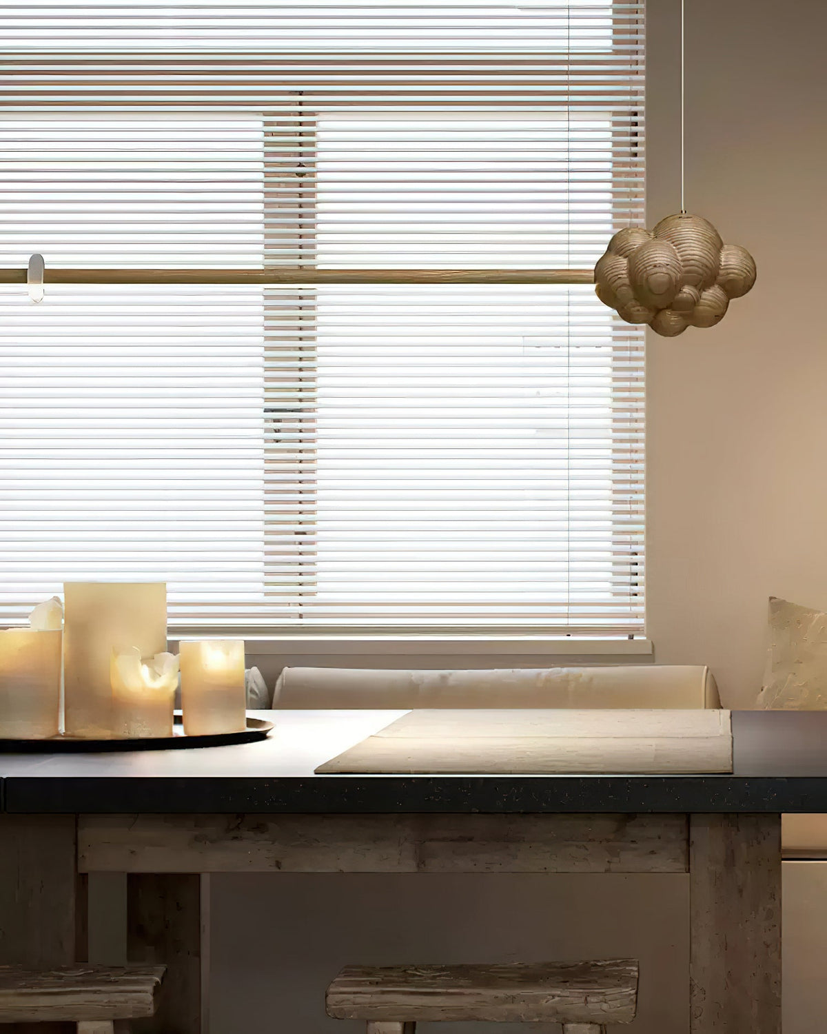 Lustre Léonie en bois et métal – vue 23