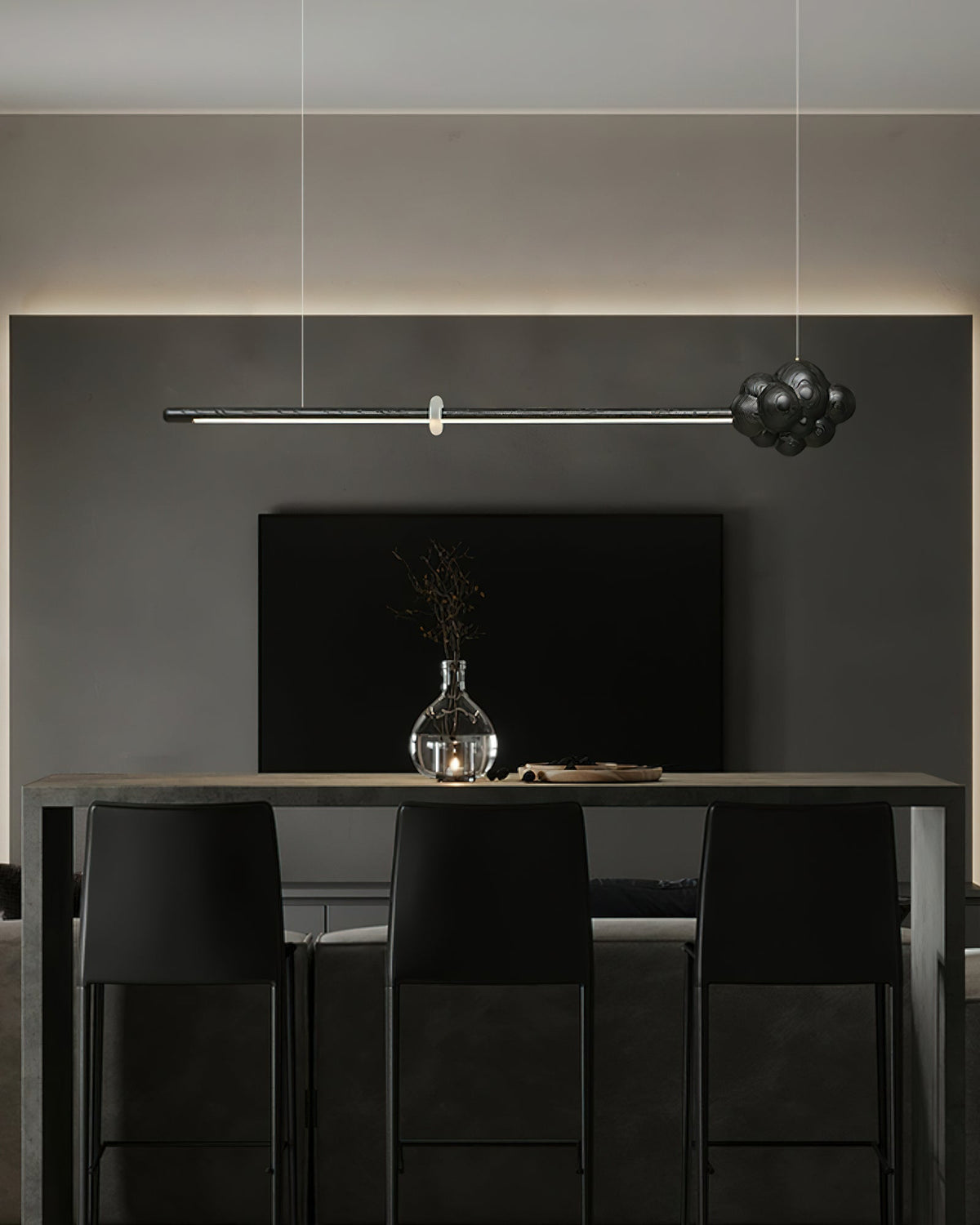 Lustre Léonie en bois et métal – vue 2