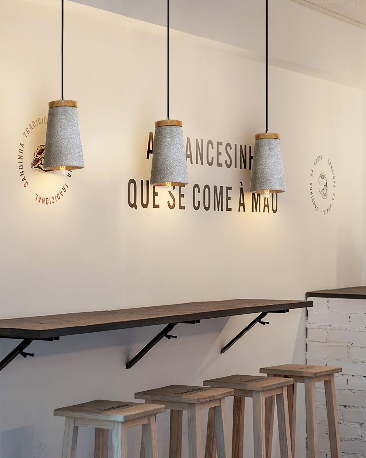 Suspension Flamme en bois – vue 26