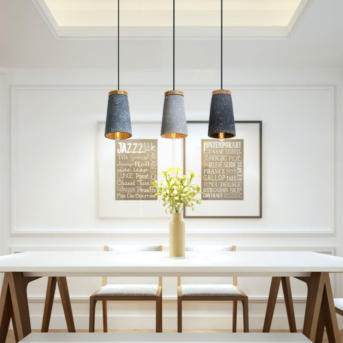 Suspension Flamme en bois – vue 21