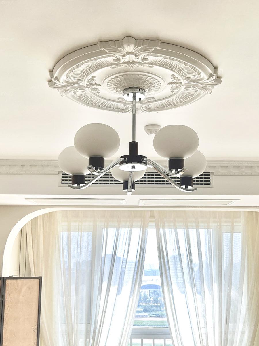 Lustre Amphore en noyer et verre – vue 19