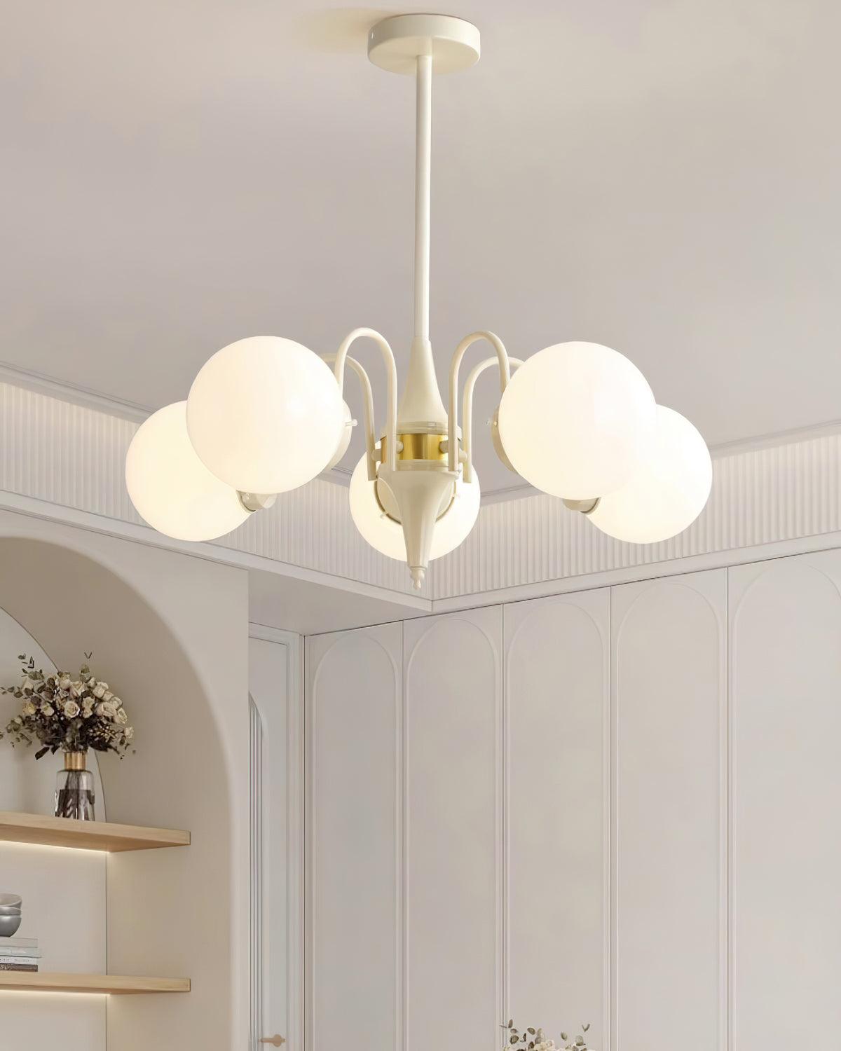Lustre Loriot en verre et métal – vue 24